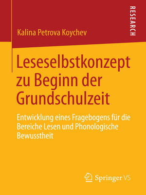 cover image of Leseselbstkonzept zu Beginn der Grundschulzeit